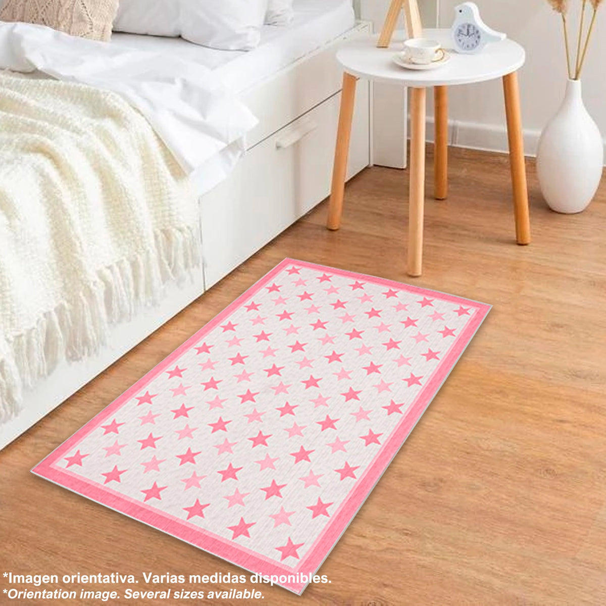 Alfombra poliéster estampada PinkRedStars 80x150cm (6)