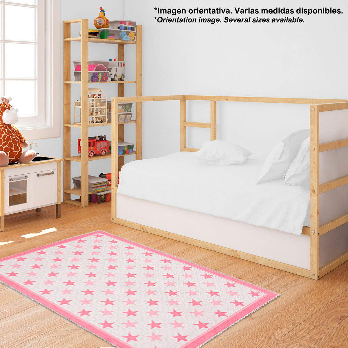 Alfombra poliéster estampada PinkRedStars 80x150cm (8)