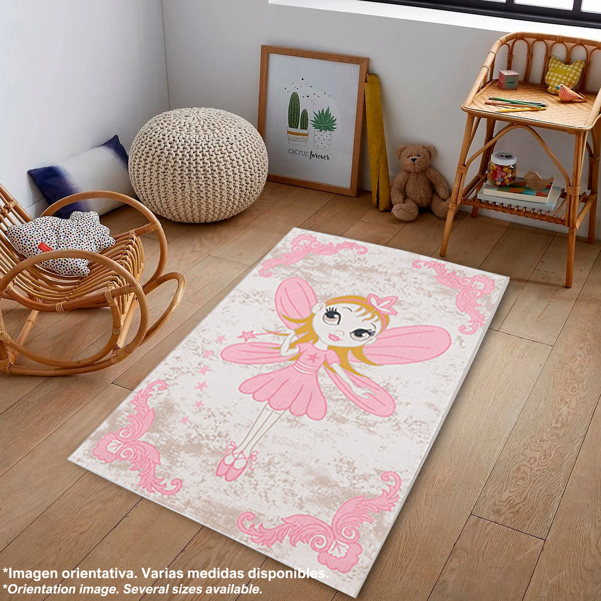 Alfombra poliéster estampada 80x150 cm modelo SheFairy multicolor (7)