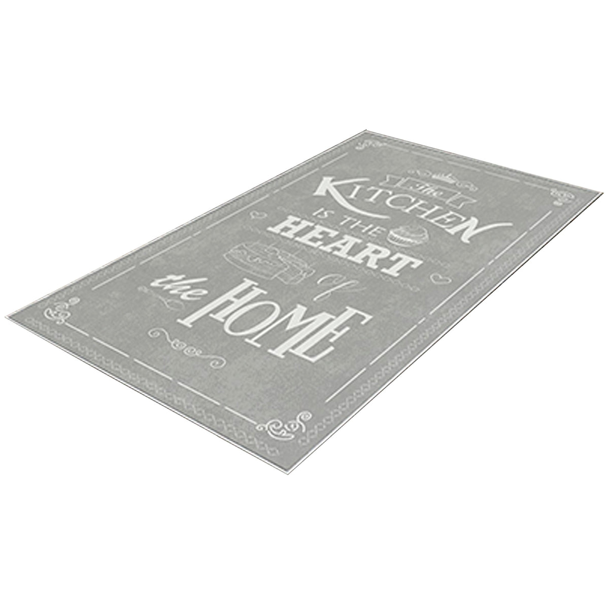 Alfombra poliéster HeartOfTheHome gris oscuro 160x230cm