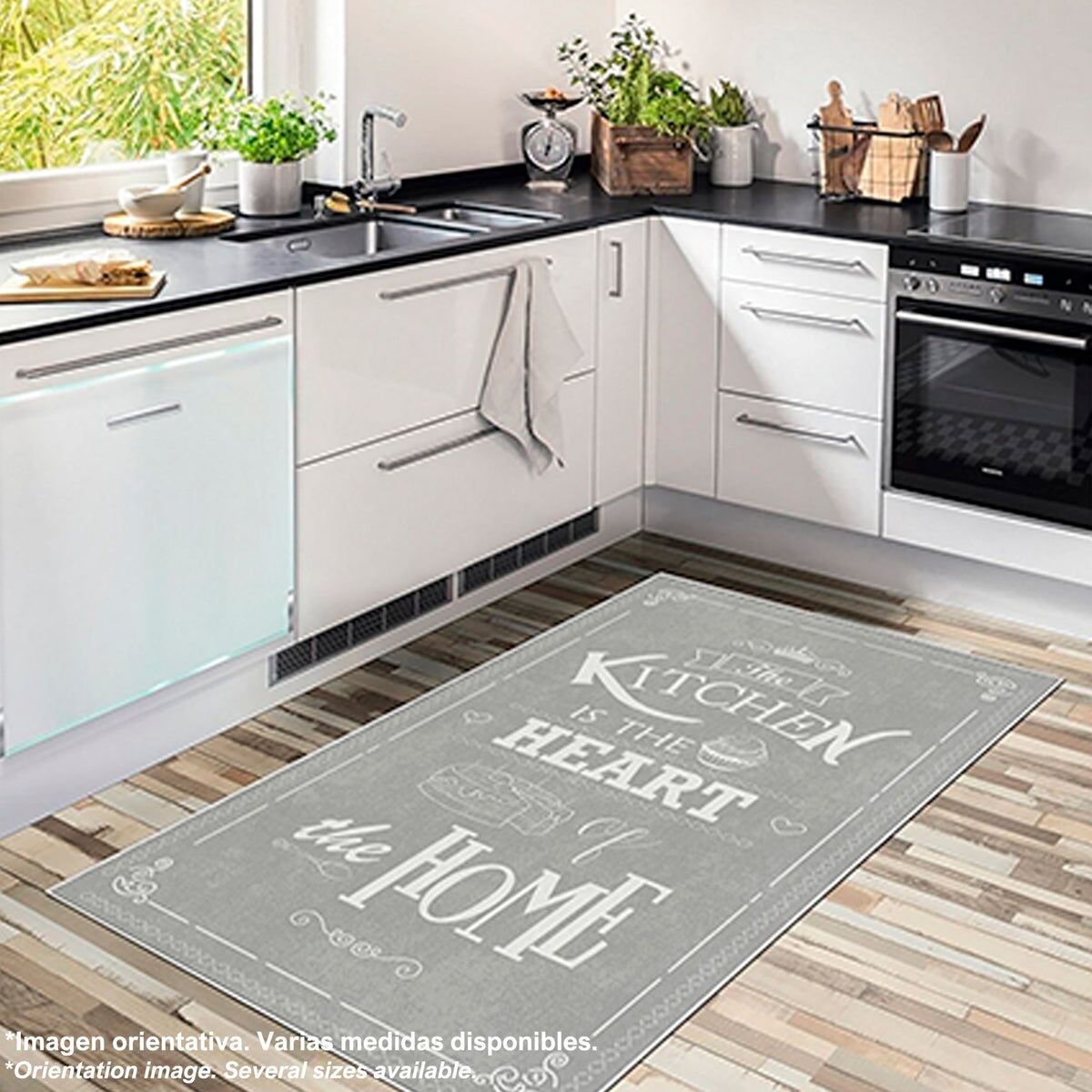Alfombra poliéster HeartOfTheHome gris oscuro 160x230cm (7)