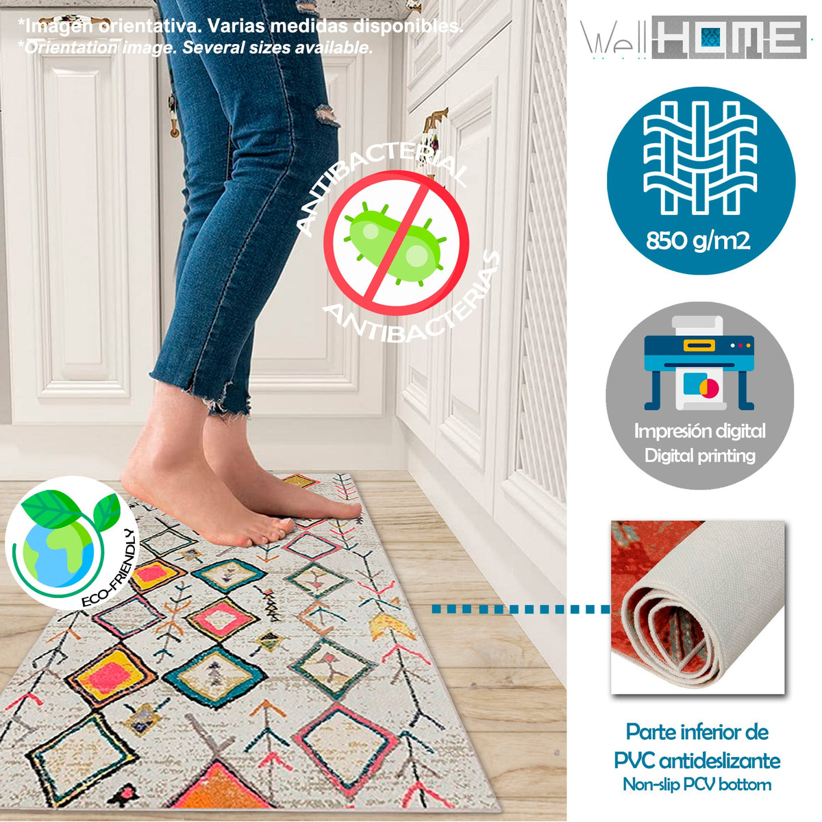 Alfombra poliéster estampada CaveCavern 80x150cm (3)