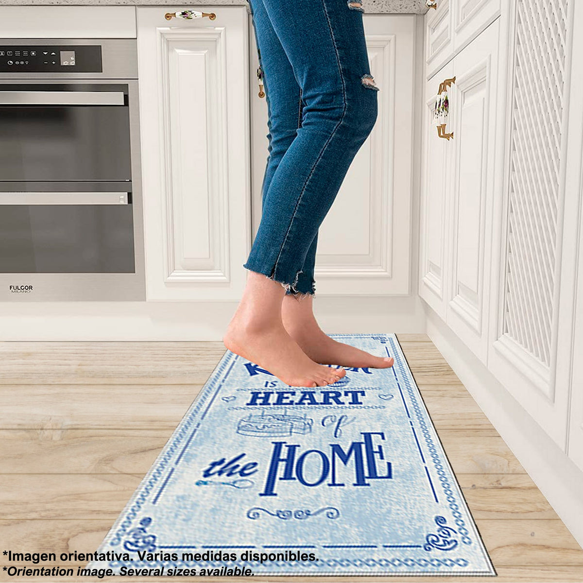Alfombra poliéster estampada 60x100 cm modelo HeartOfTheHome azul (6)