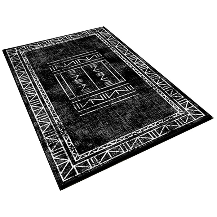 Alfombra poliéster estampada 80x120 cm modelo Nine negro