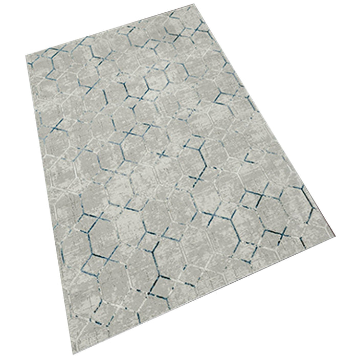 Alfombra poliéster estampada 60x100 cm modelo Hexagon multicolor