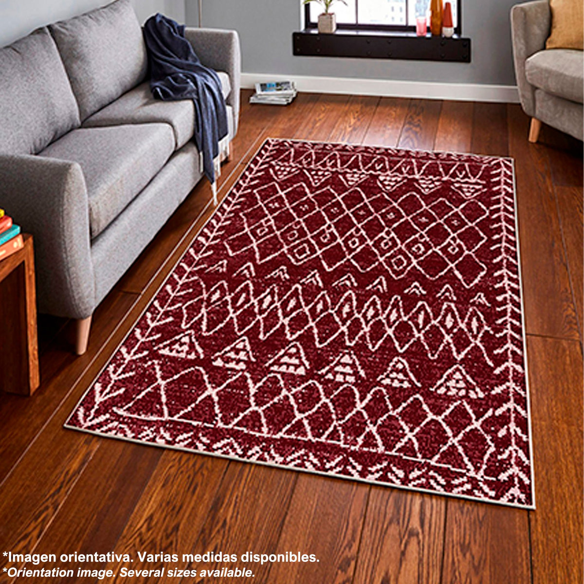 Alfombra poliéster estampada 80x120 cm modelo BattleField rojo (6)