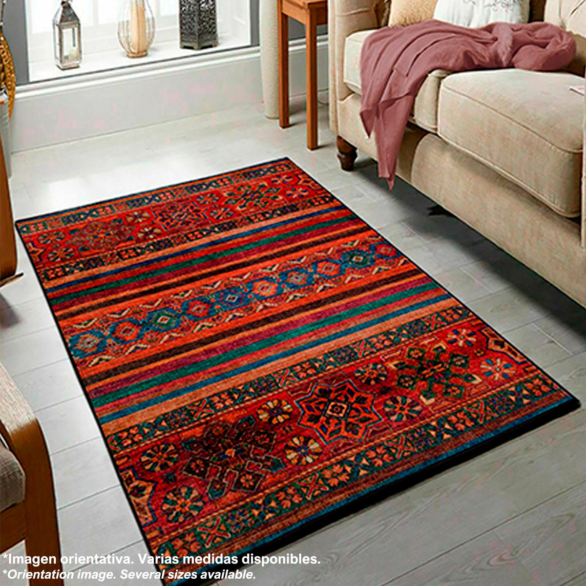 Alfombra poliéster estampada 100x150 cm modelo Trinket multicolor (6)