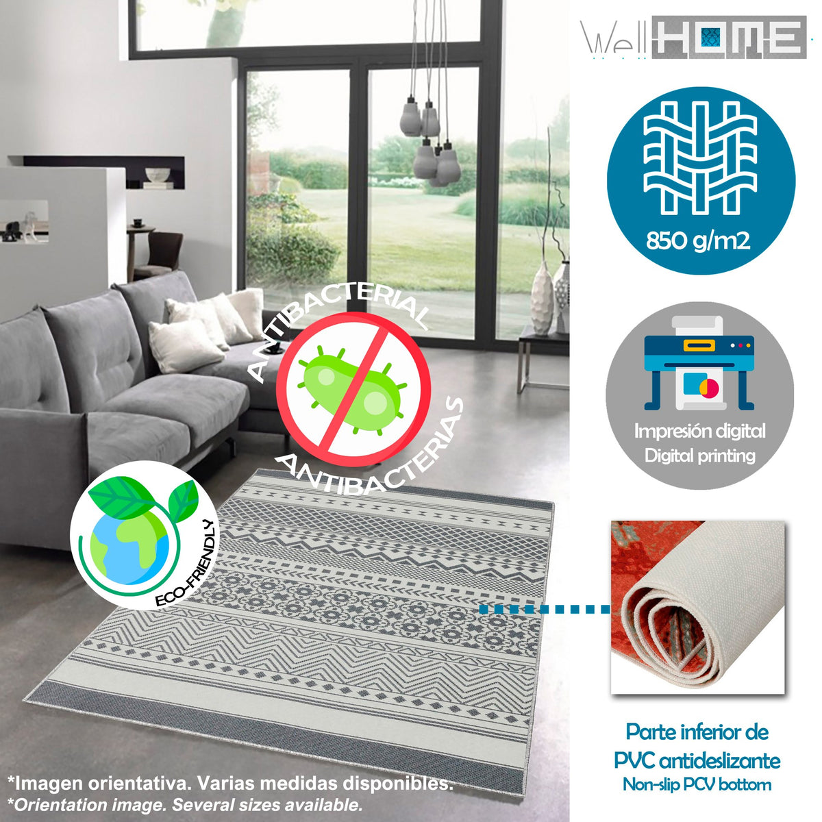 Alfombra poliéster estampada CropField 80x120cm (3)