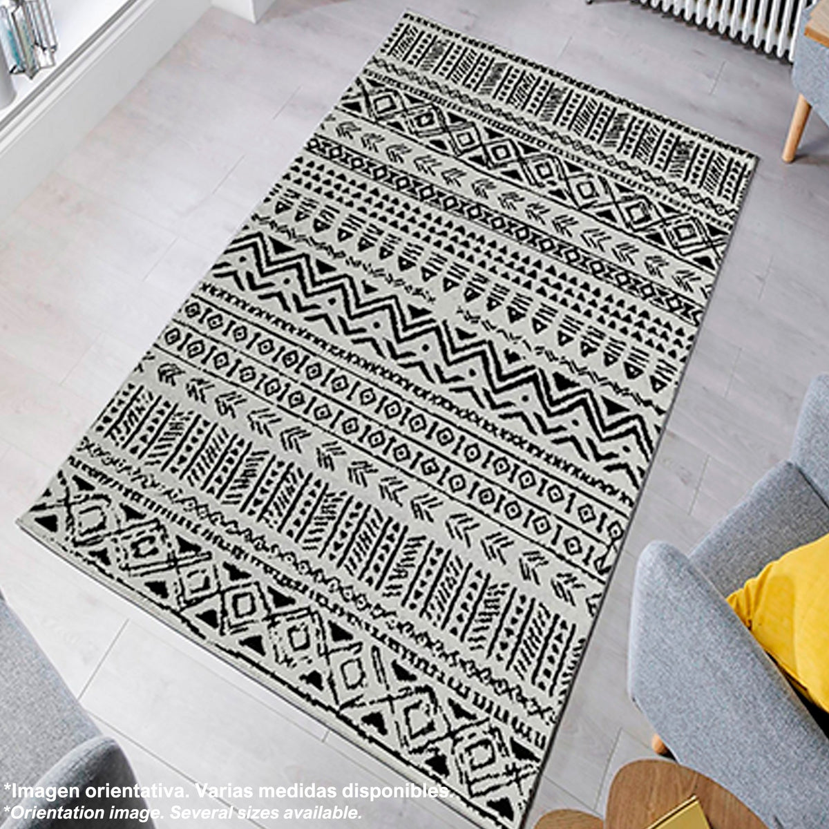Alfombra poliéster estampada 60x100 cm modelo MountainRange gris (6)