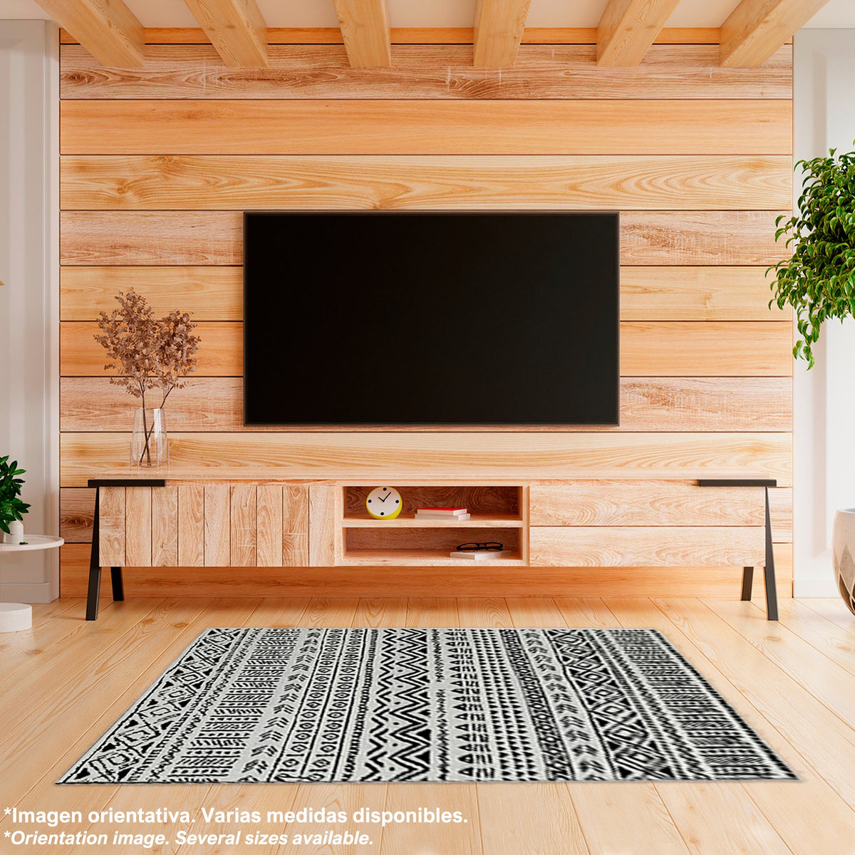 Alfombra poliéster estampada 60x100 cm modelo MountainRange gris (7)