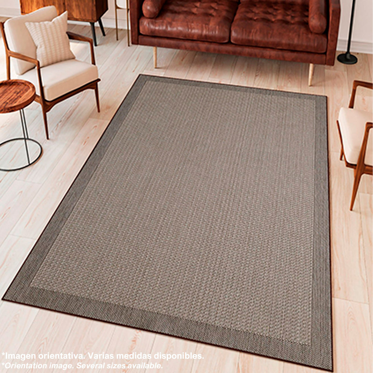 Alfombra poliéster estampada 60x100 cm modelo BrownRim multicolor (6)