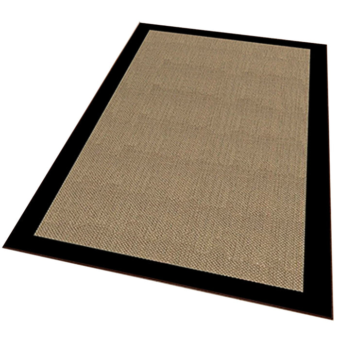 Alfombra poliéster estampada DarkBrownRim 80x150cm