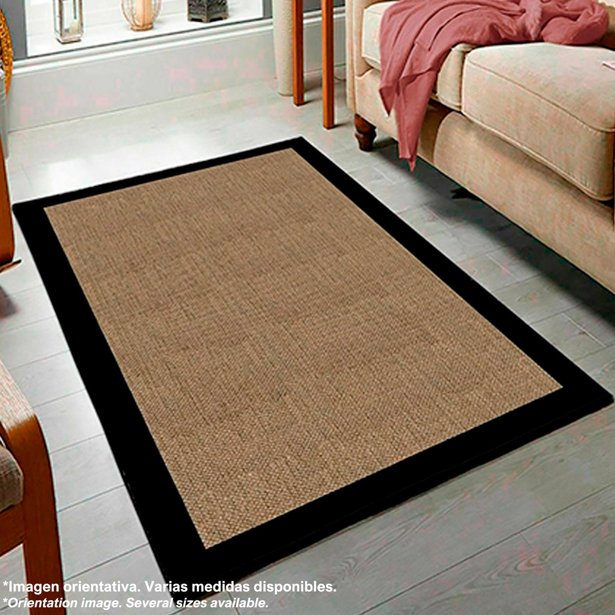 Alfombra poliéster estampada DarkBrownRim 80x150cm (6)