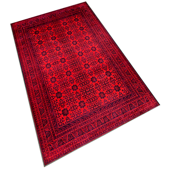 Alfombra poliéster estampada 80x150 cm modelo WH1011 rojo