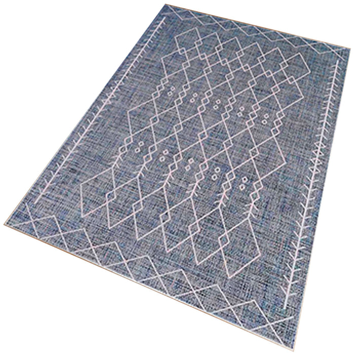 Alfombra poliéster estampada 100x150 cm modelo TheWedding azul