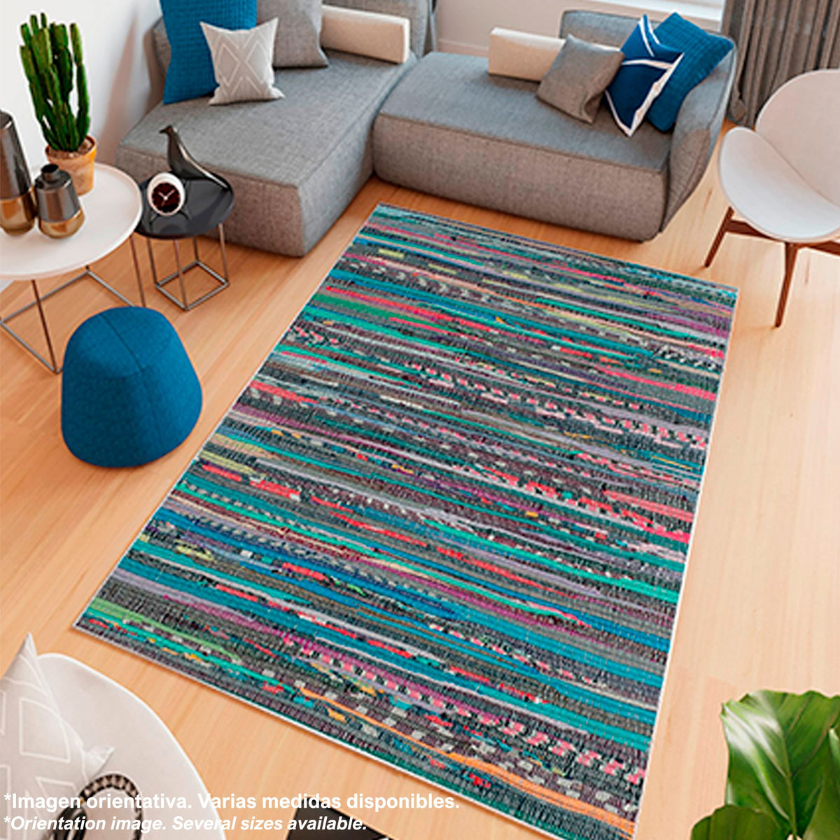 Alfombra poliéster estampada 100x150 cm modelo WH1028 multicolor (7)