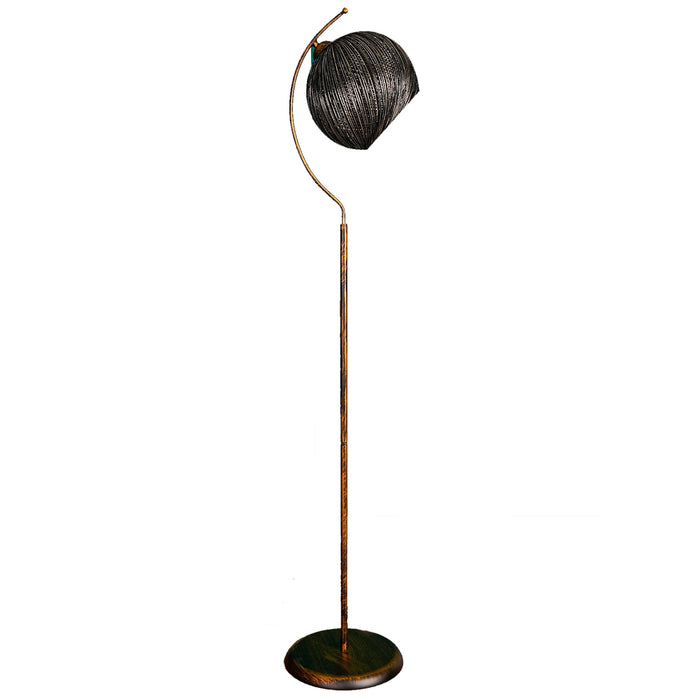 Lámpara de pie 165 cm negro casquillo E27 max 60W col. Malaui