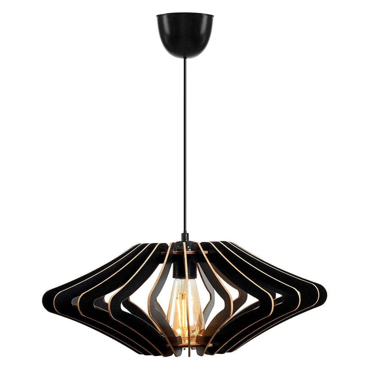 Lámpara de techo 55 cm negro casquillo E27 max 60W col. Covadonga