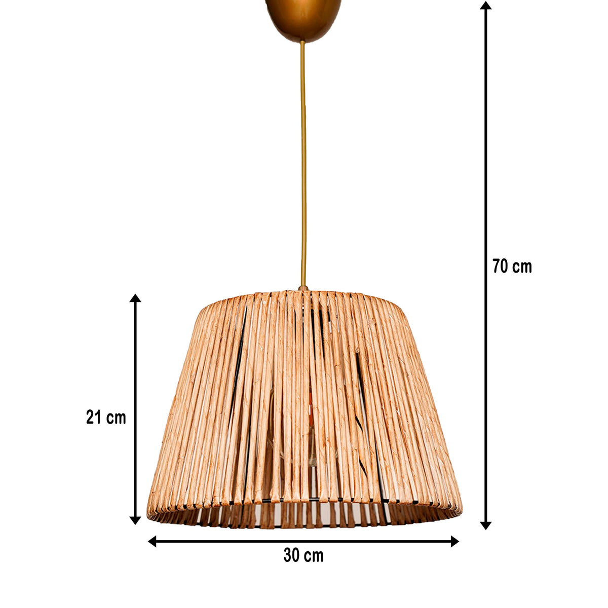 Lámpara de techo 70 cm natural E27 Max 60W (3)
