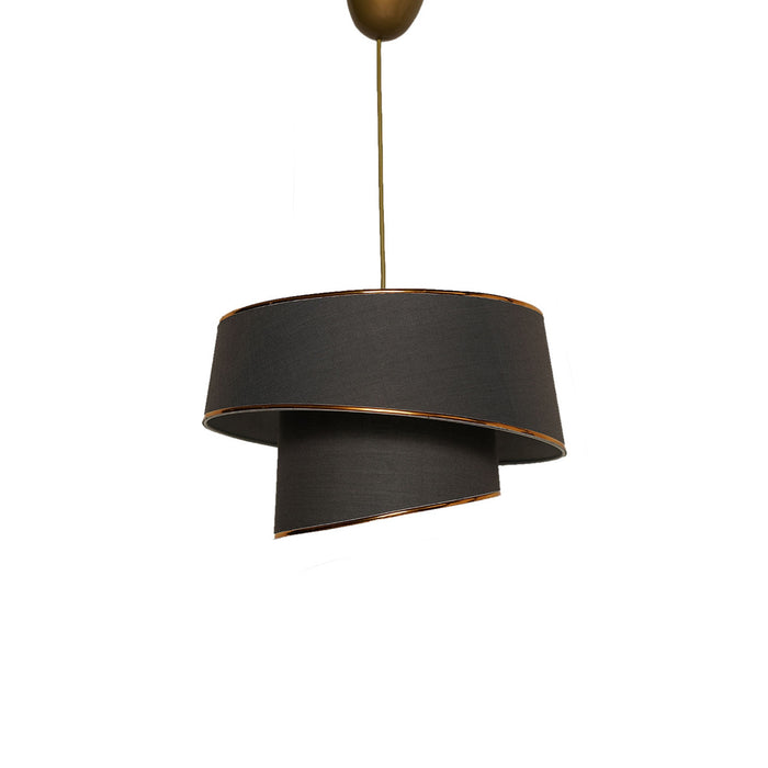 Lámpara de techo 70 cm oro y antracita E27 Max 60W
