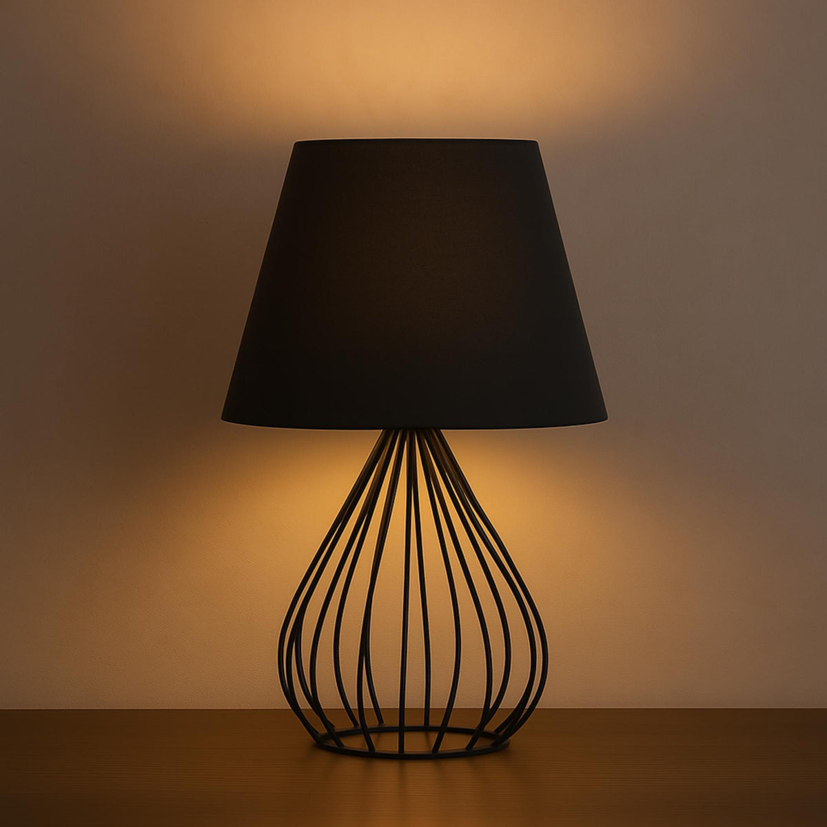 Lámpara de noche 36cm antracita tipo E27 máx 60W (5)