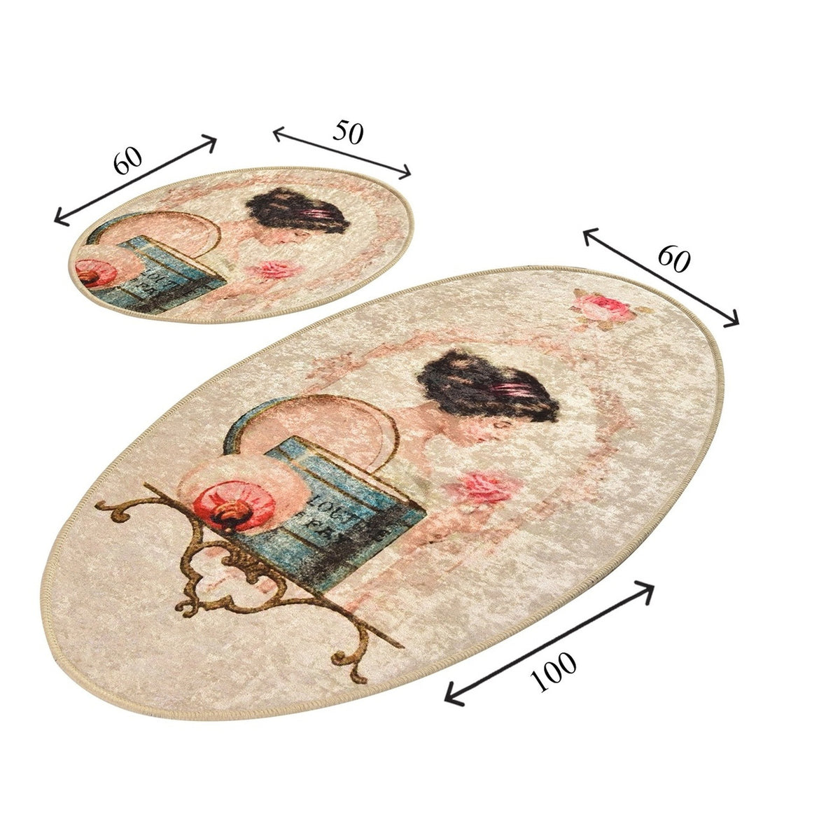 Set alfombras de baño 2 pzs diseño mujer (2)
