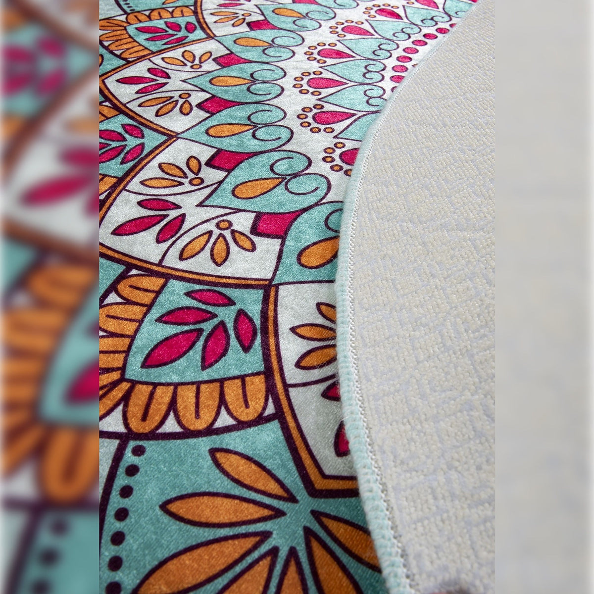 Alfombra de baño diseño flor roja (6)