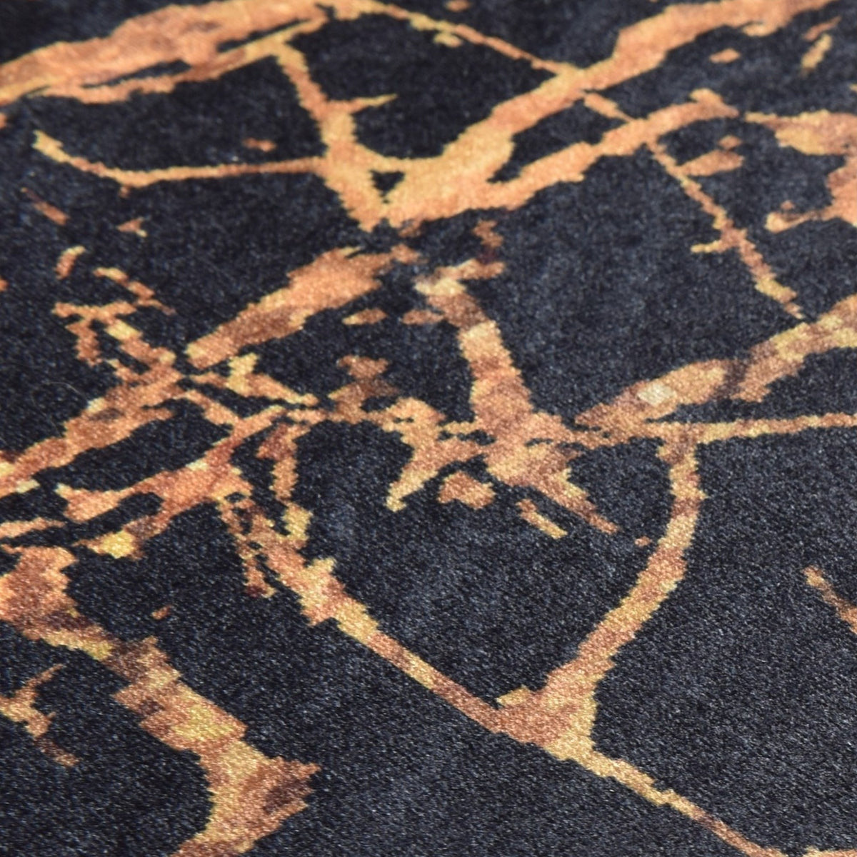 Alfombra de baño negra y naranja (4)