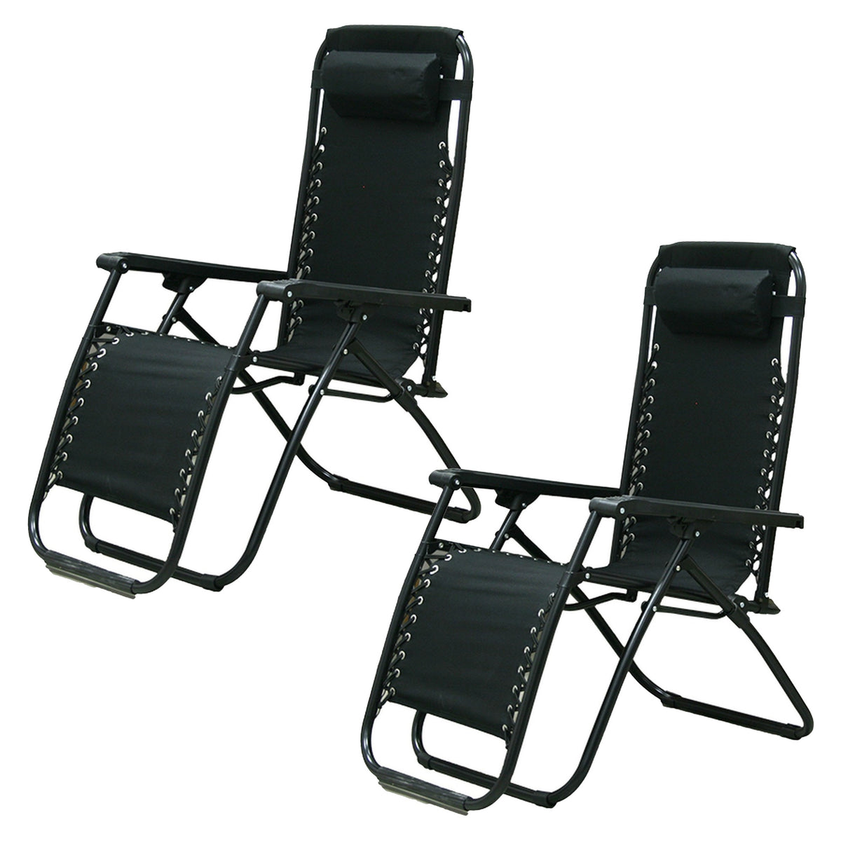 Juego 2 sillas tumbona gravedad cero patas 25 mm 90x65x110 cm