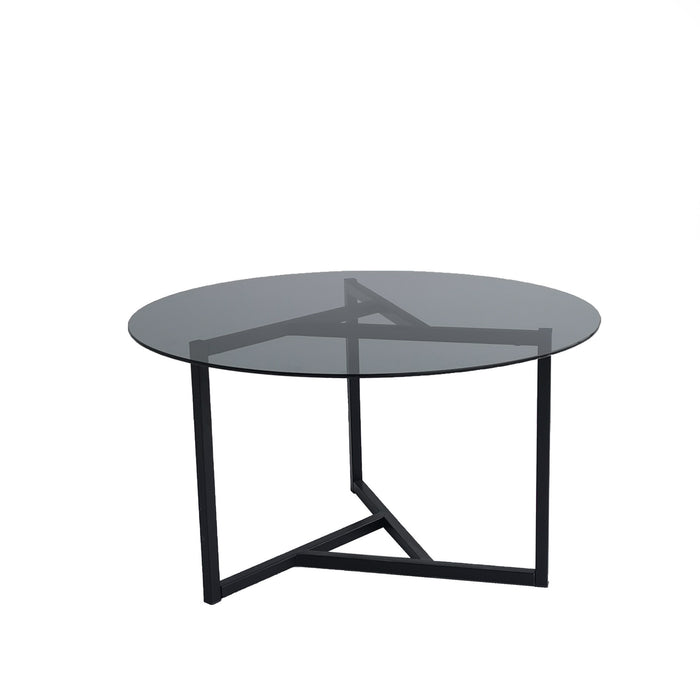 Mesa de centro redonda metal Ø75x42cm humo