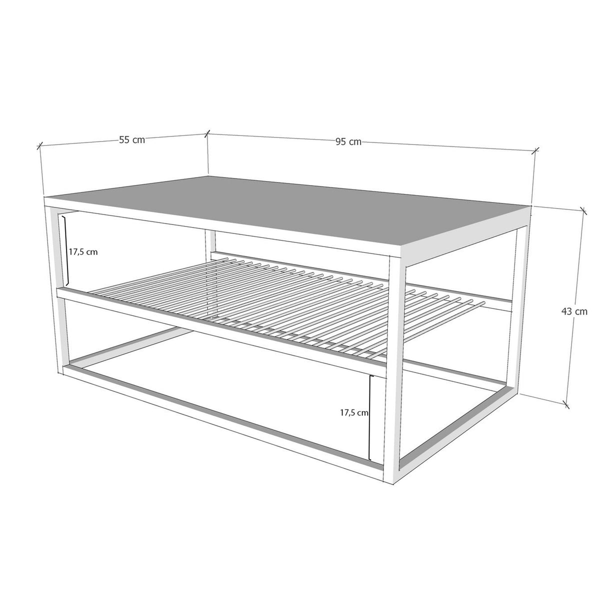Mesa de centro patas metal 95x43x55 cm (2)