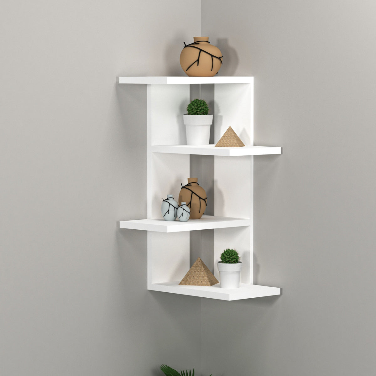 Estantería de pared blanco 60x31x31 cm (4)