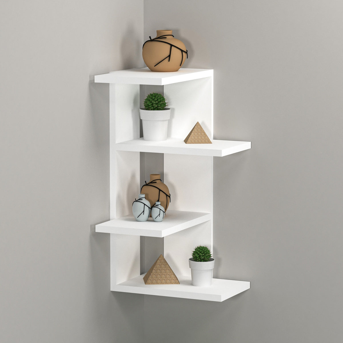 Estantería de pared blanco 60x31x31 cm (5)
