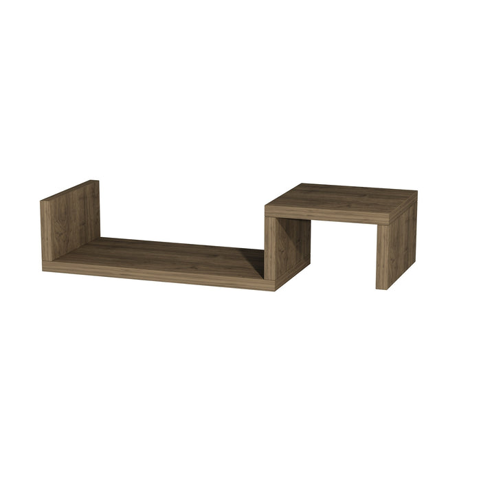 Estantería de pared nogal 12x56x19 cm