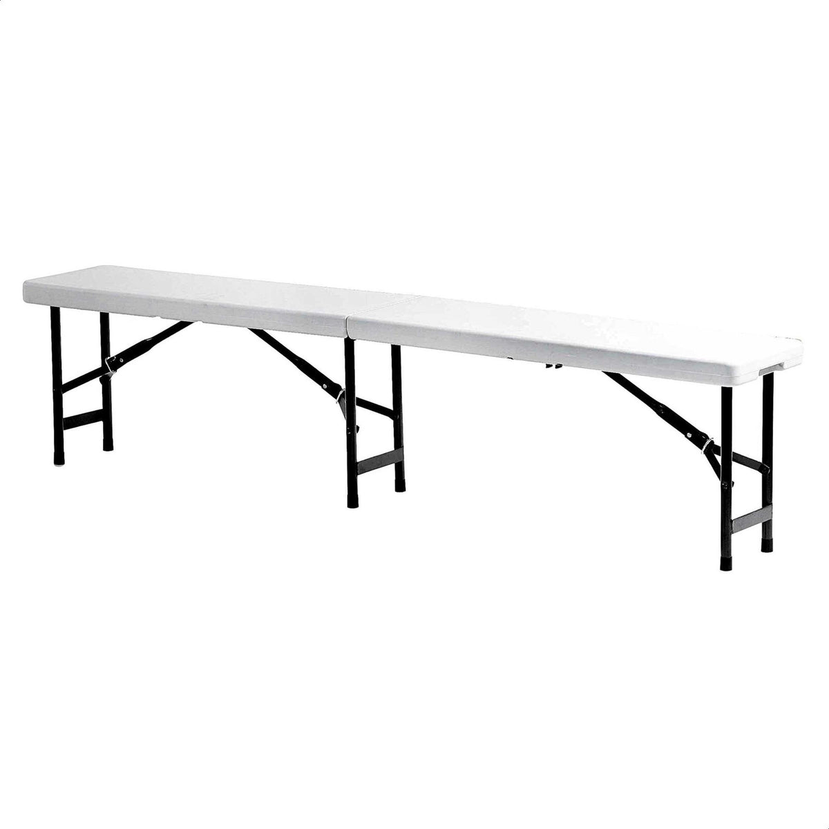 Banco jardín polietileno y metal forma maletín 183 cm