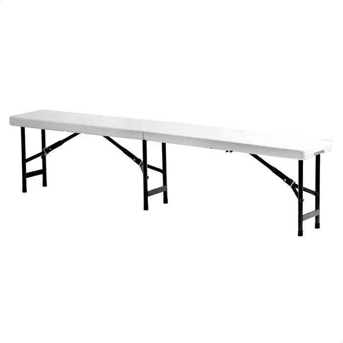 Banco jardín polietileno y metal forma maletín 183 cm