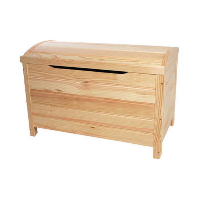 Baúl curvo madera sin barniz 70x40x44 cm