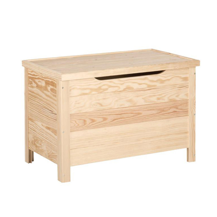 Baúl recto madera de pino sin barniz 70x40x44 cm