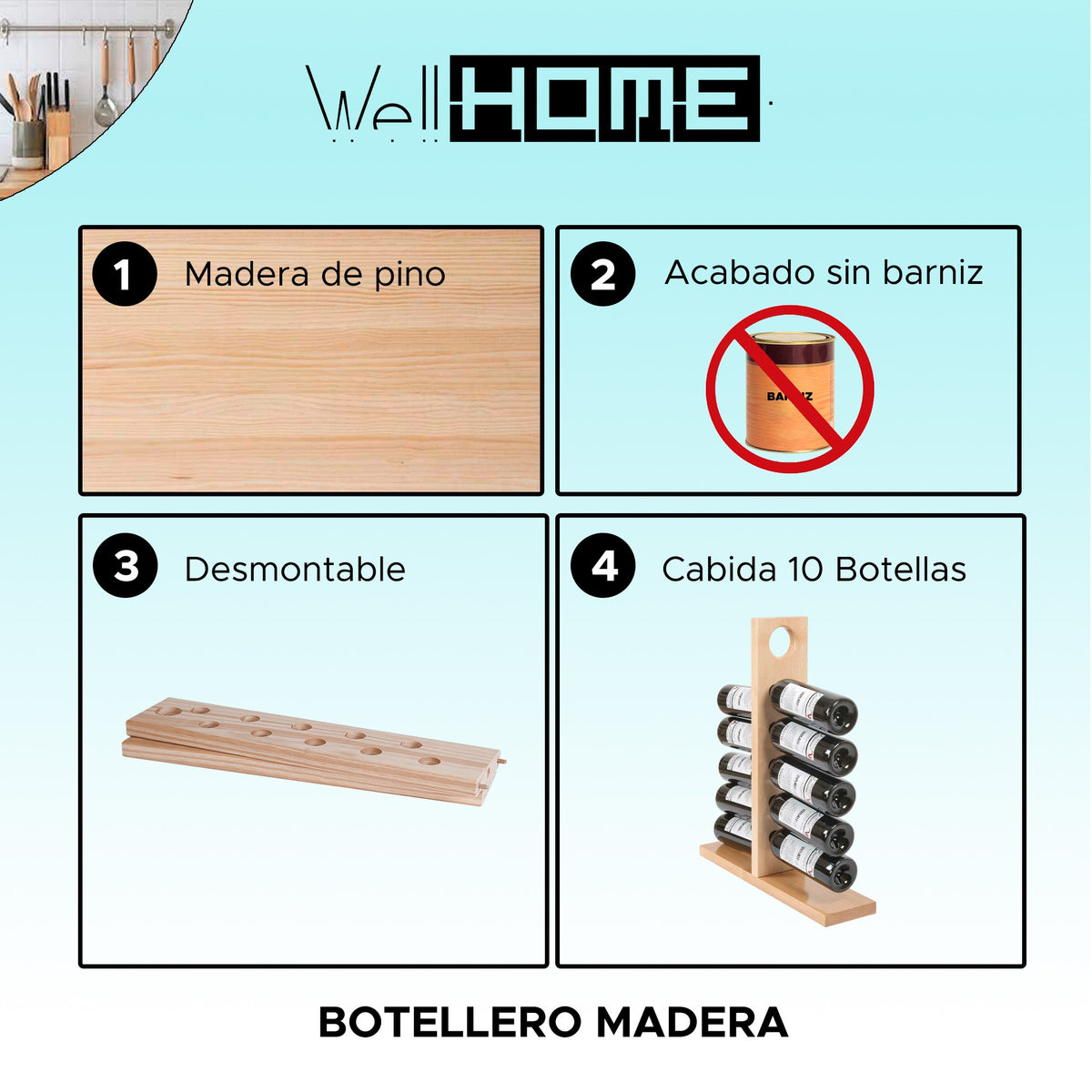 Botellero madera para 10 botellas sin barniz (2)