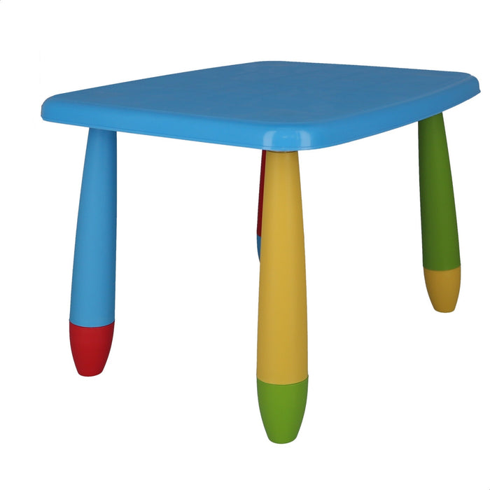 Mesita infantil rectangular plástico azul 73x58x48 cm