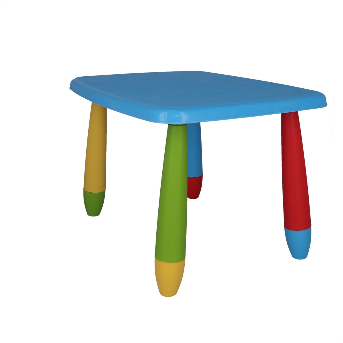 Mesita infantil rectangular plástico azul 73x58x48 cm (5)