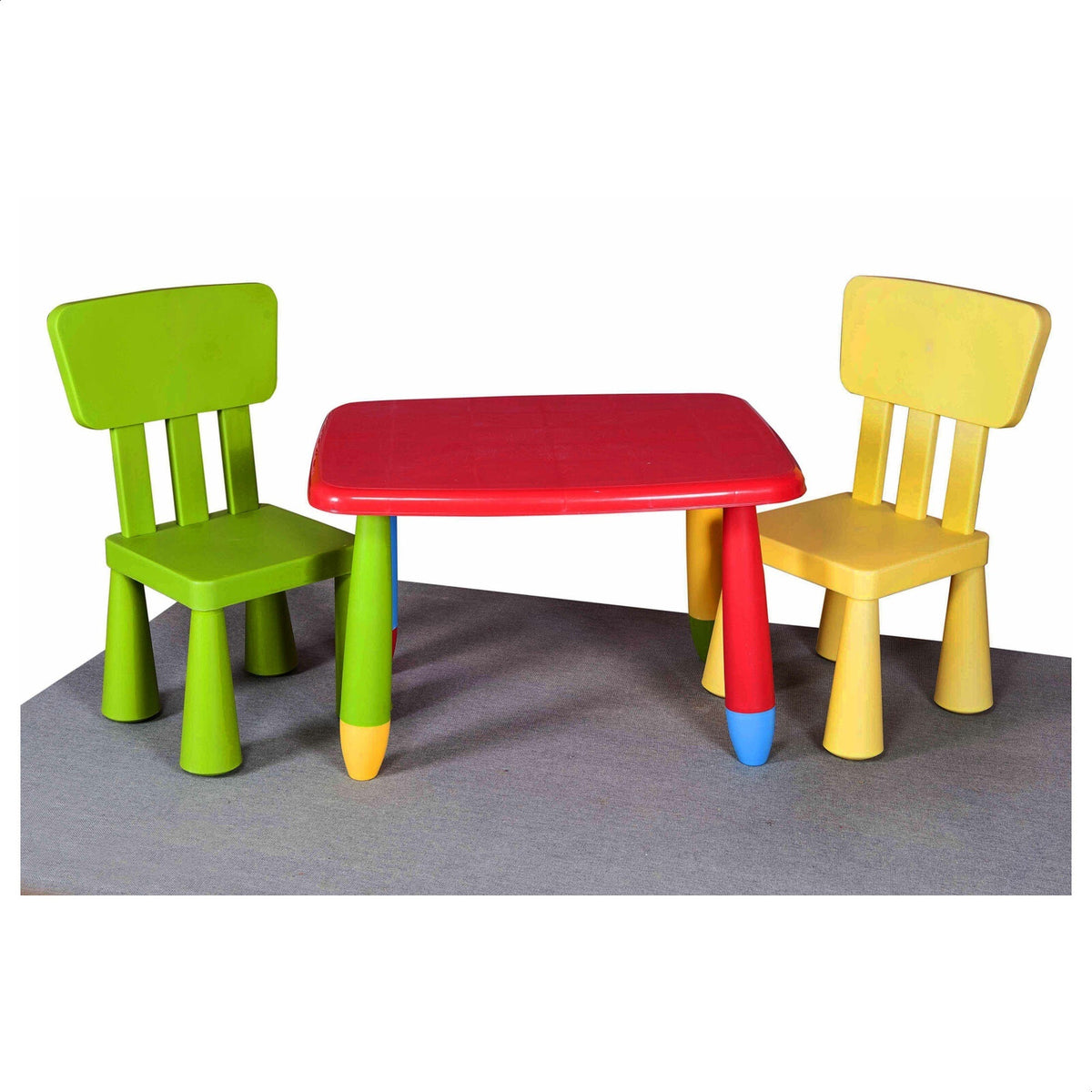 Mesita infantil rectangular plástico rojo 73x58x48 cm (4)