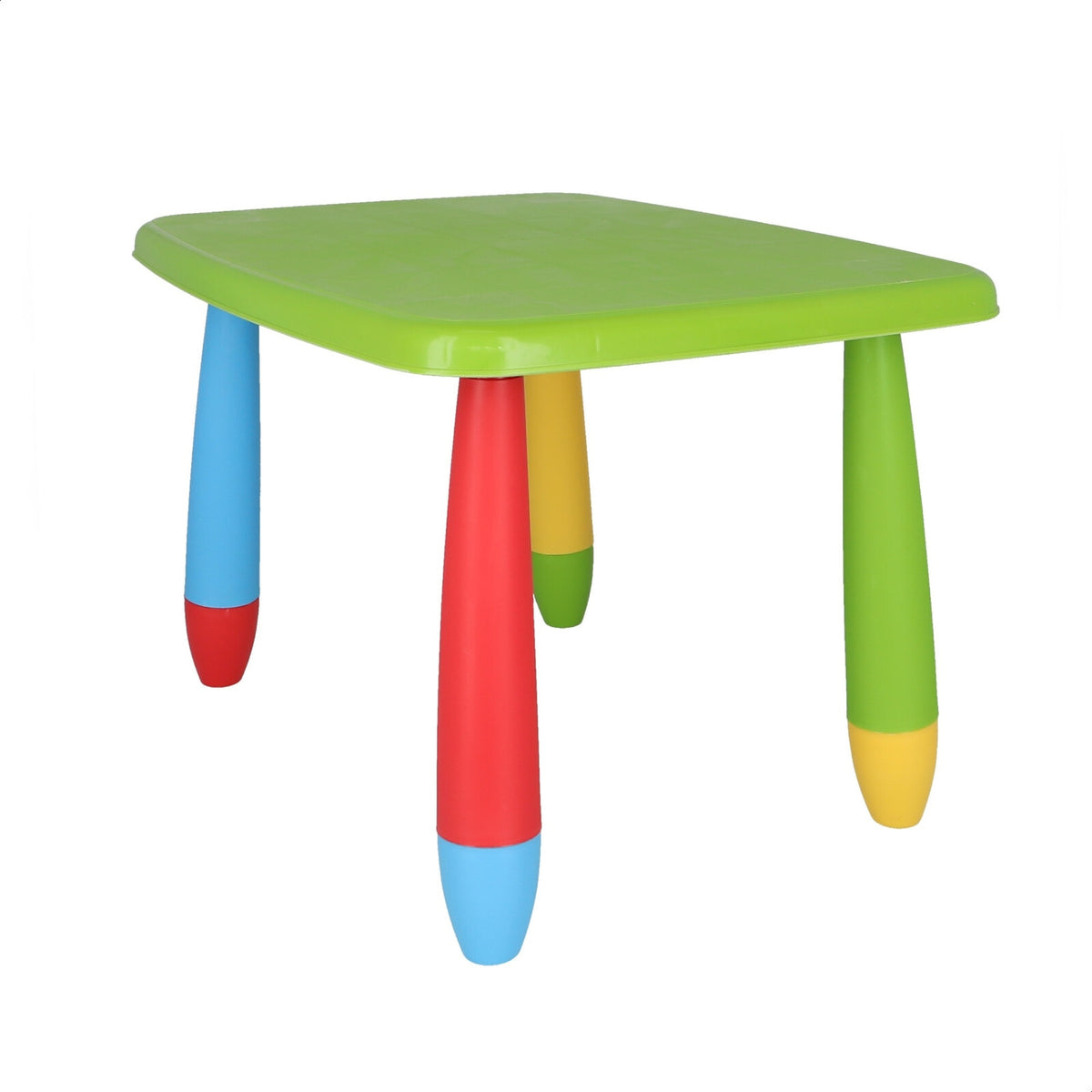 Mesita infantil rectangular plástico verde 73x58x48 cm