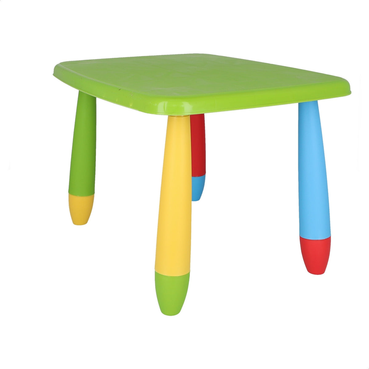 Mesita infantil rectangular plástico verde 73x58x48 cm (5)