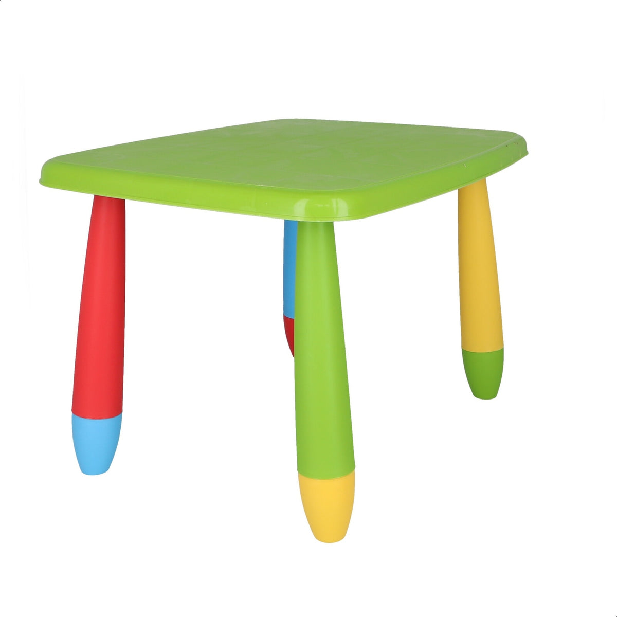 Mesita infantil rectangular plástico verde 73x58x48 cm (7)
