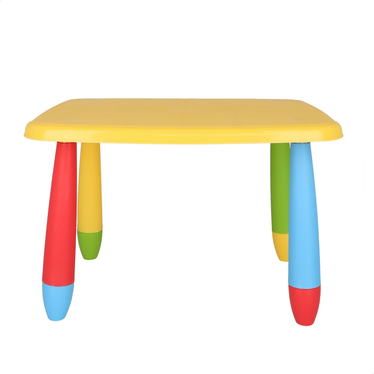Mesita infantil rectangular plástico amarillo 73x58x48 cm (4)