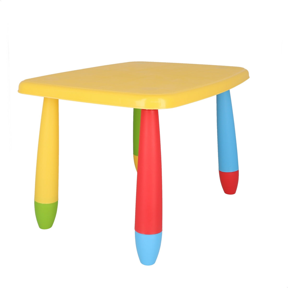 Mesita infantil rectangular plástico amarillo 73x58x48 cm (8)