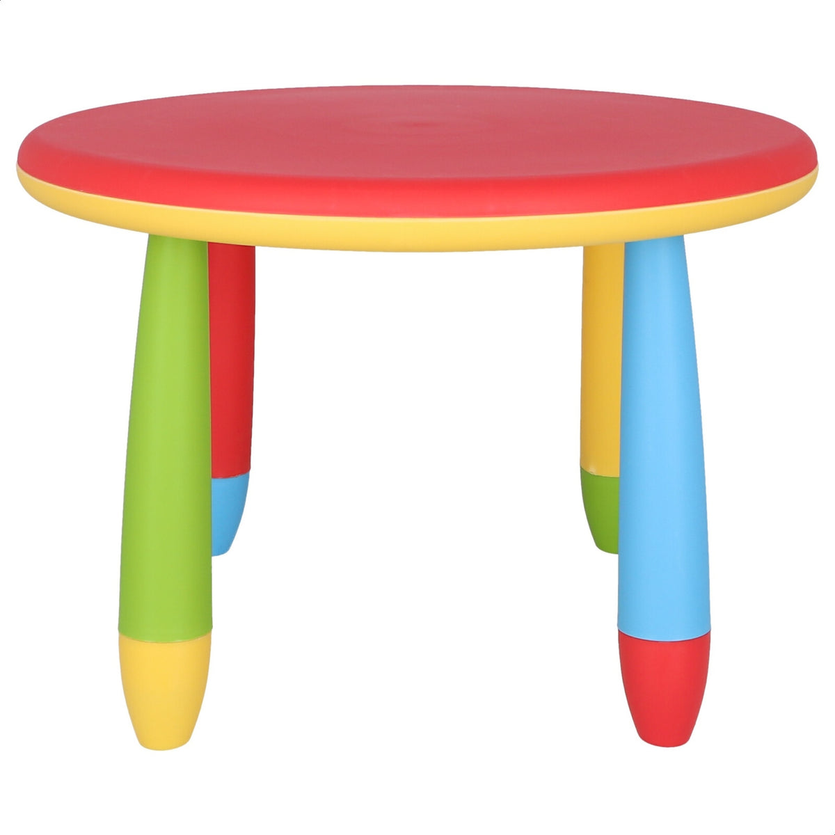 Mesita infantil redonda plástico rojo Ø70xH48 cm (4)
