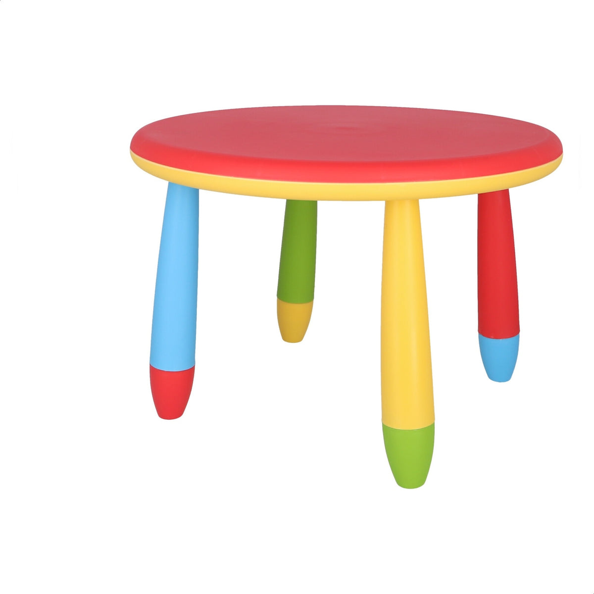 Mesita infantil redonda plástico rojo Ø70xH48 cm (5)