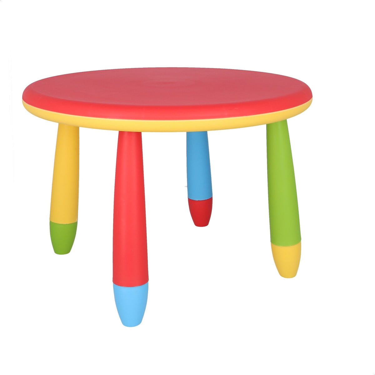 Mesita infantil redonda plástico rojo Ø70xH48 cm (7)